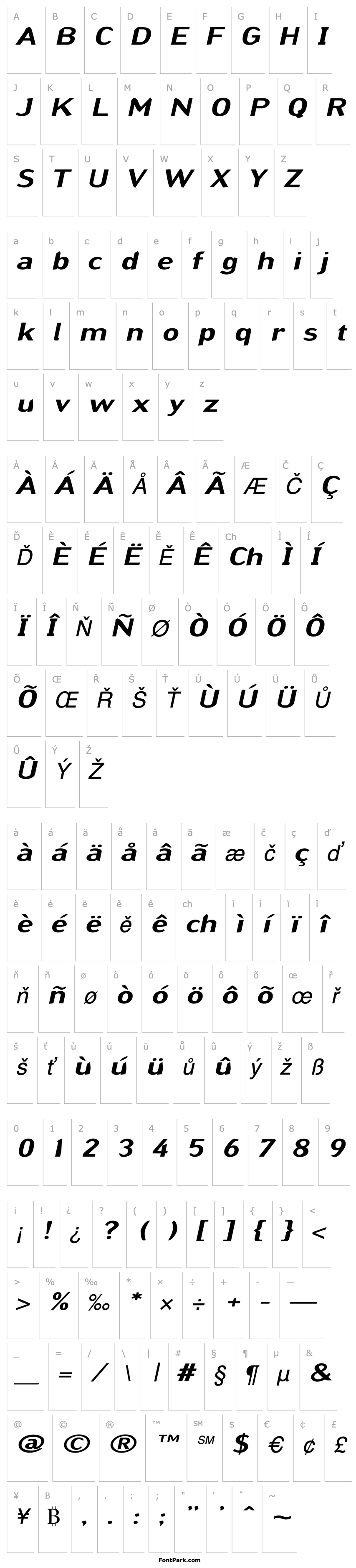 Overview GrinderExtended Italic