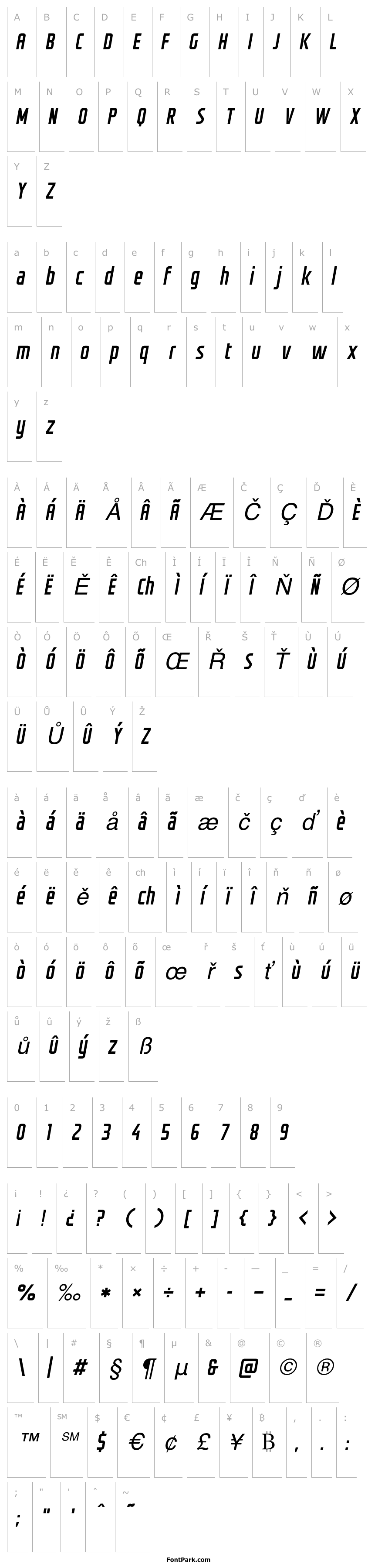 Přehled GROTESKIA-OBLIQUE