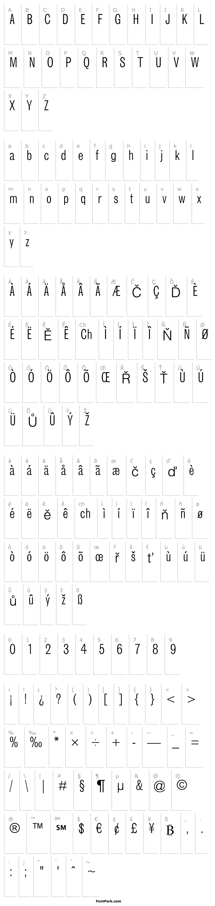 Overview GrotesqueMTStd-LightCond