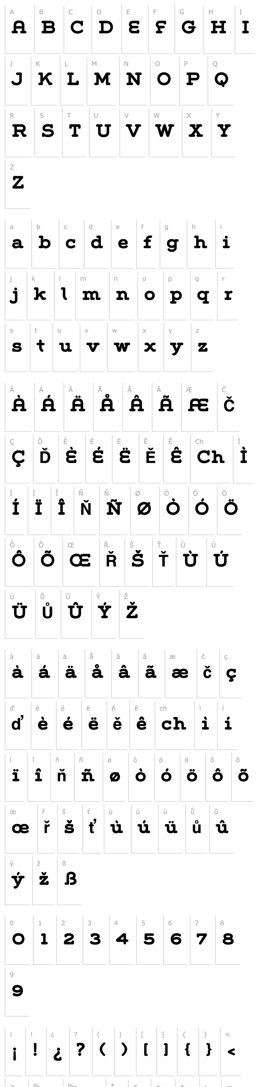 Overview Grover Slab Bold