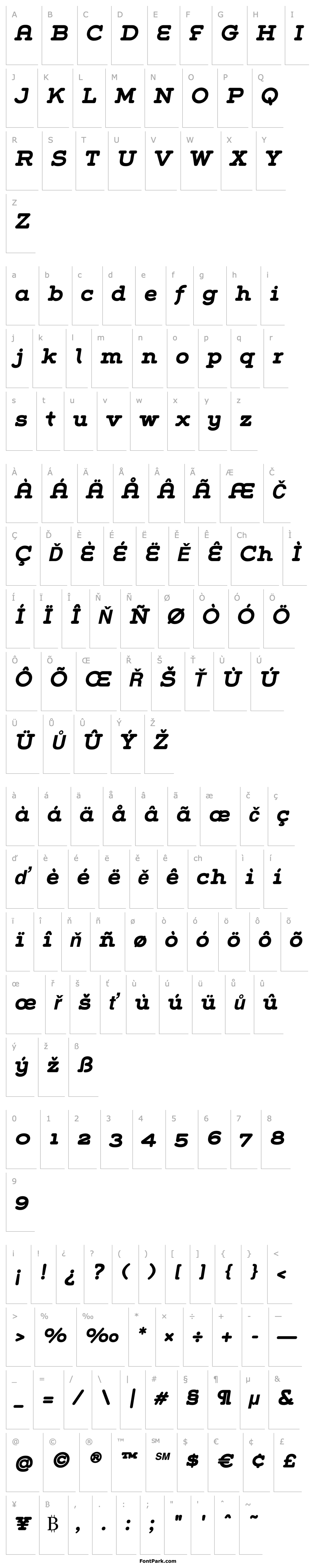 Overview Grover Slab Bold Italic