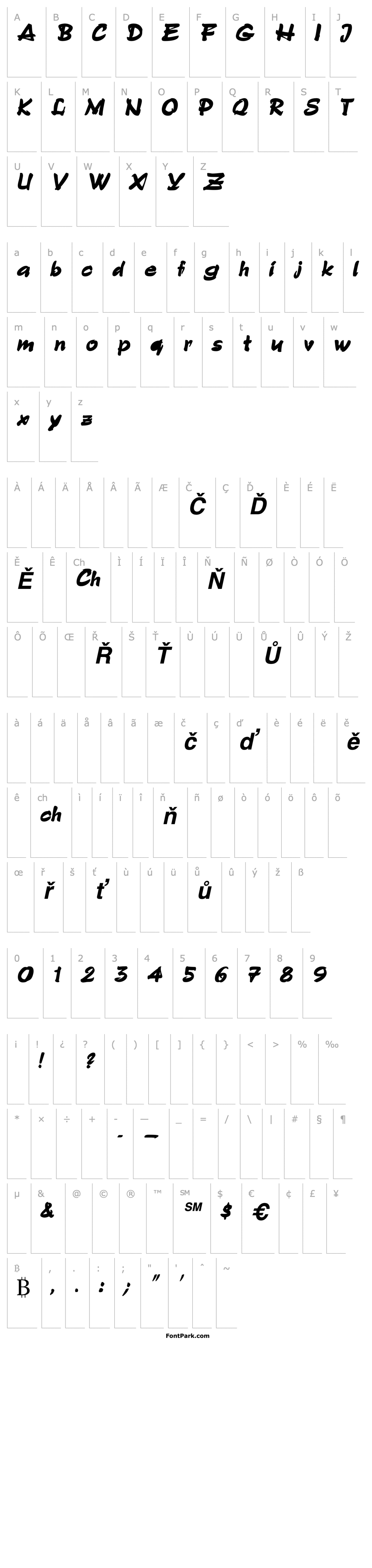 Přehled GrunionScript Bold Italic