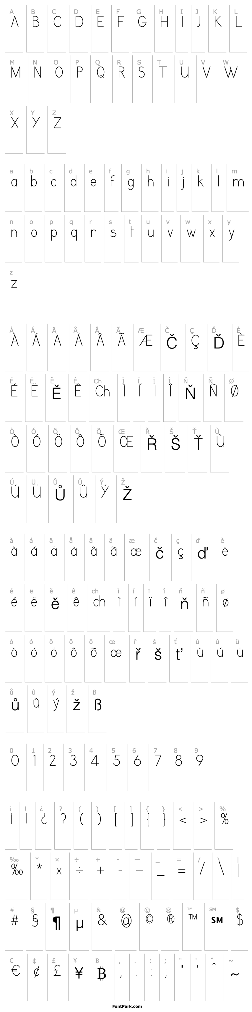 Overview GrutchGrotesk Condensed Light