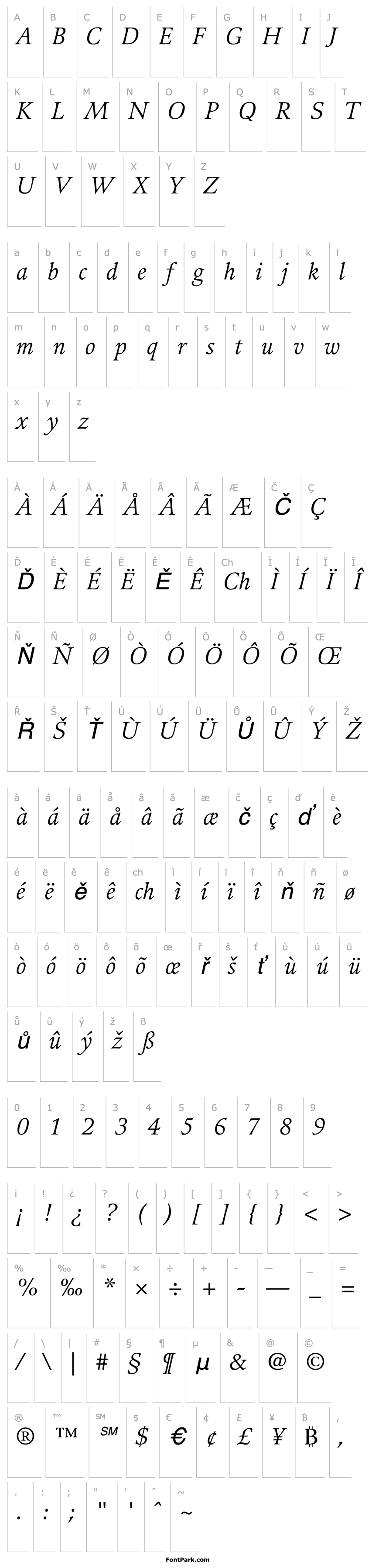 Overview Guardi-Italic