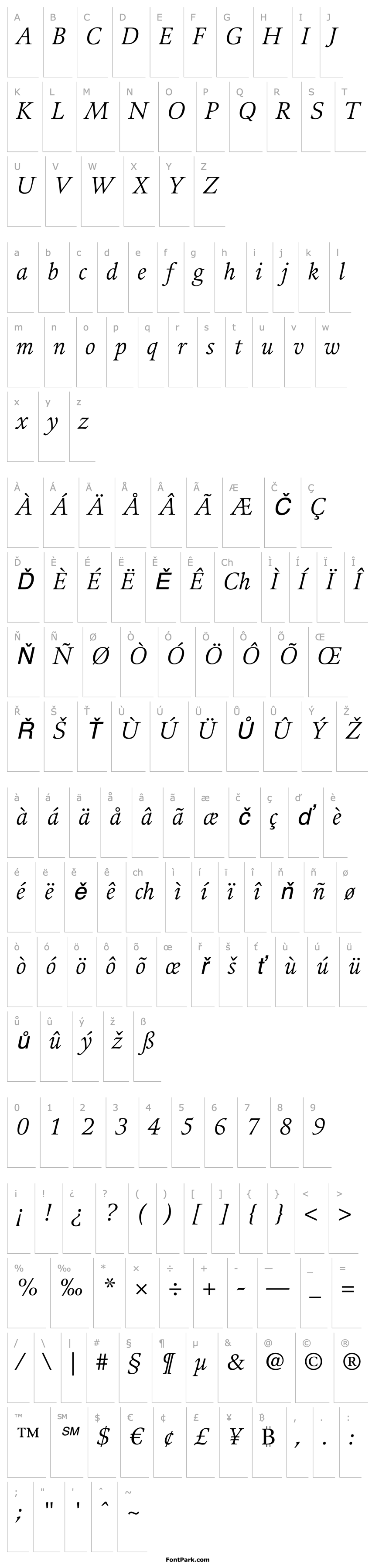 Overview Guardi LT 56 Italic