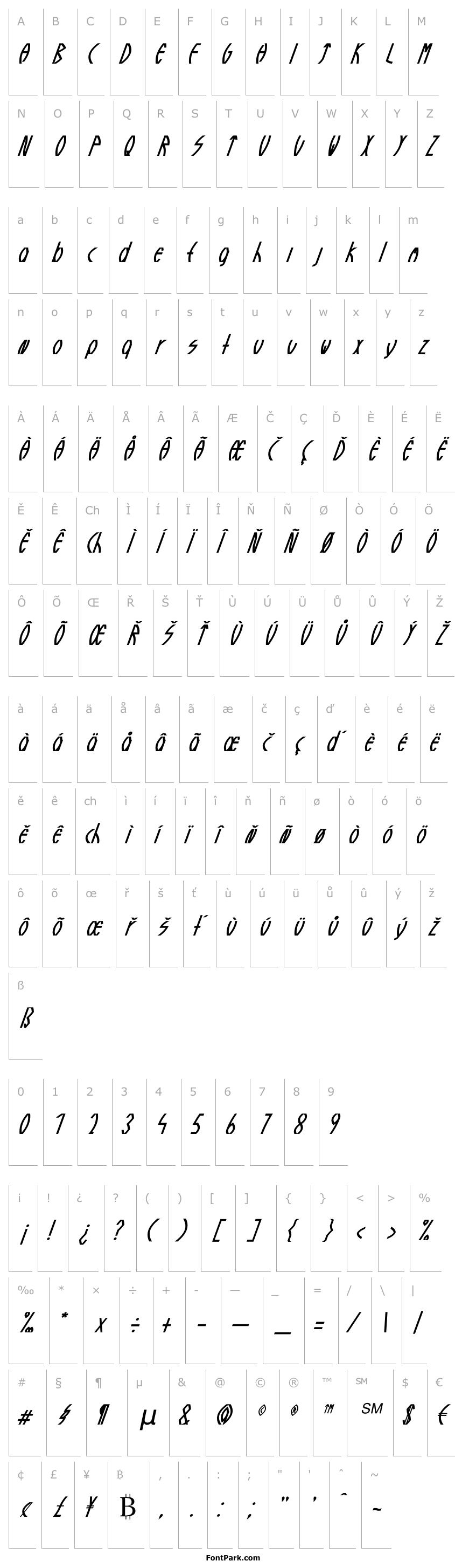 Overview Guazhiru Italic