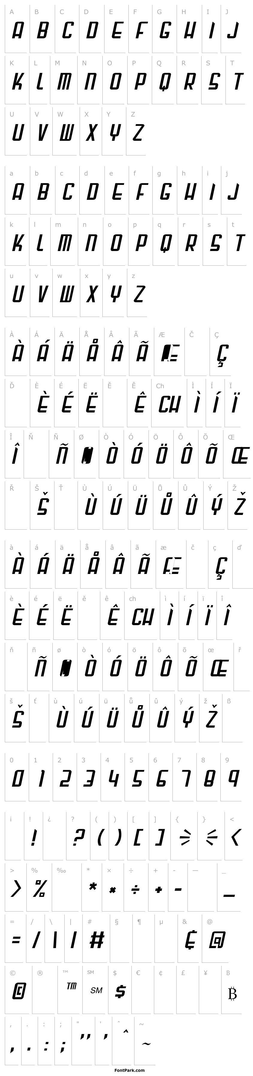 Overview Gunblade Italic