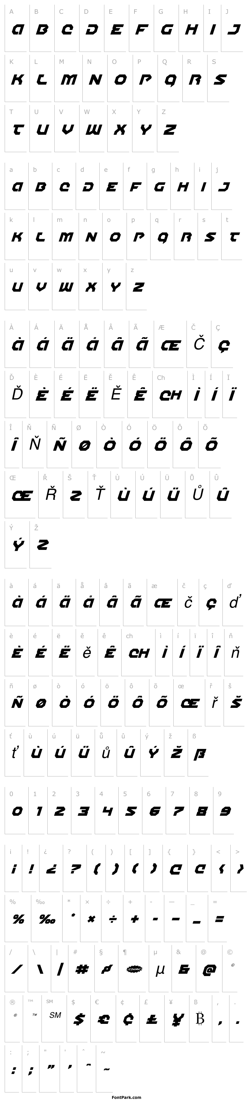 Přehled Gunner Storm Drop Italic