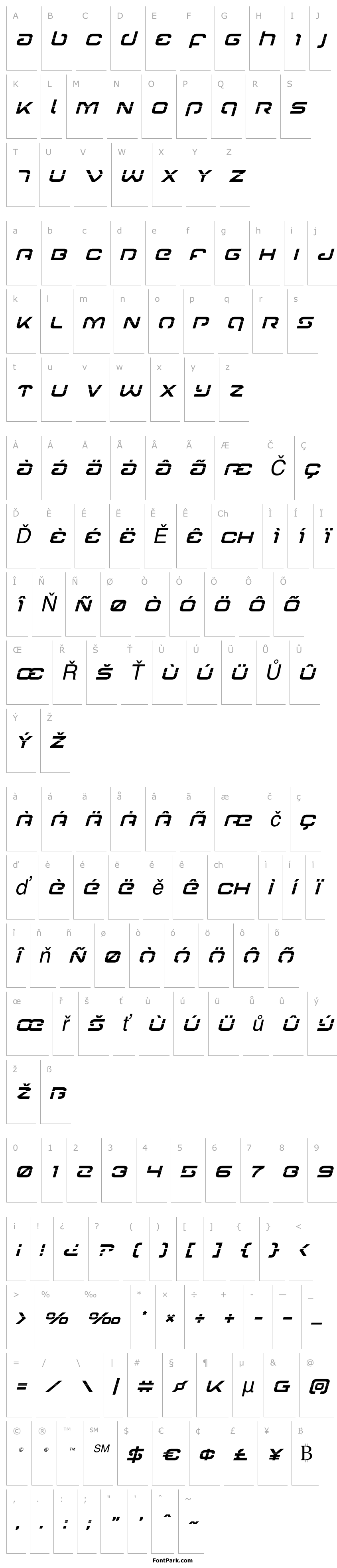 Overview Gunrunner Laser Italic