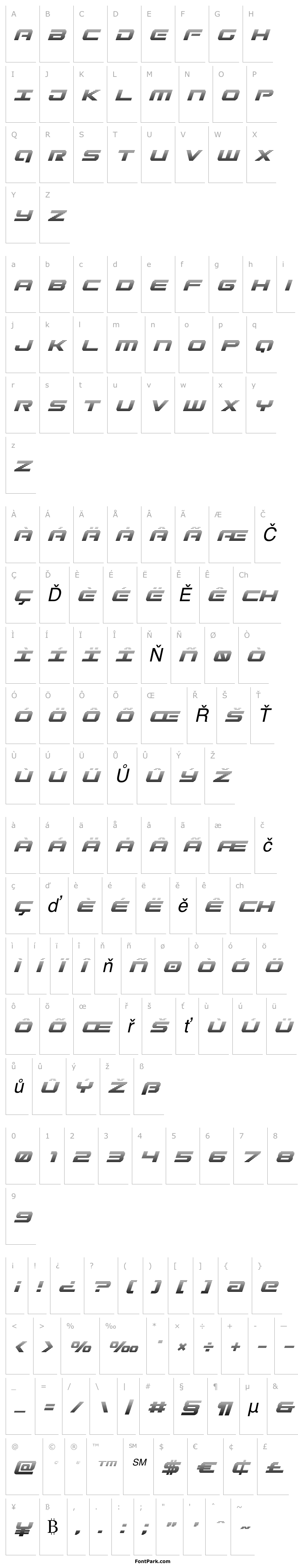 Přehled Gunship Gradient Italic