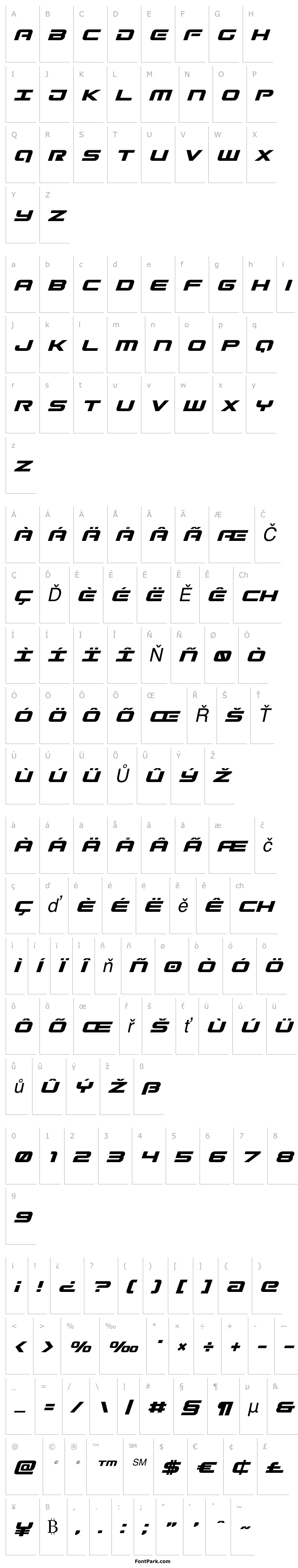 Přehled Gunship Italic