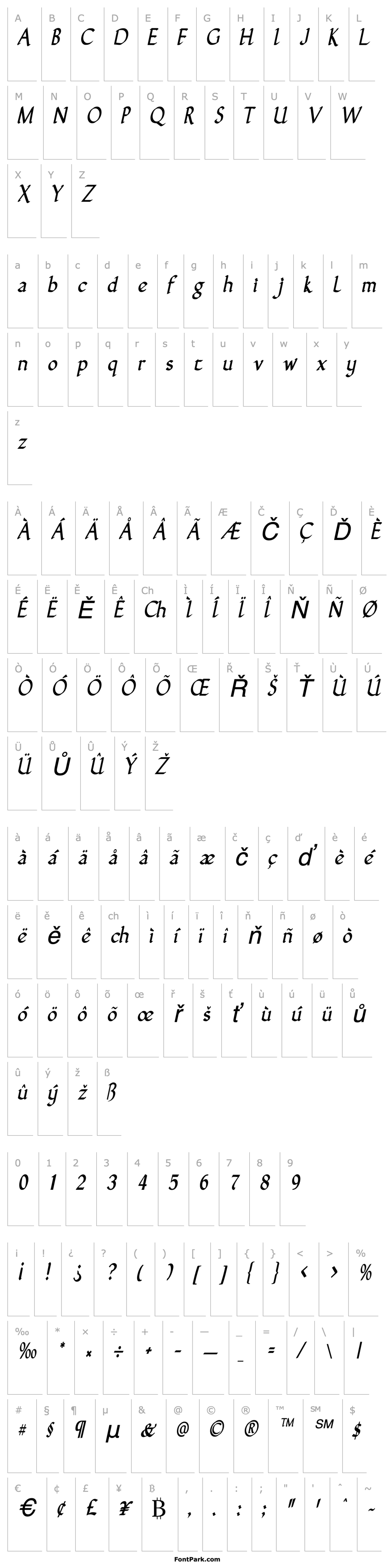 Overview GuntherNarrow Italic