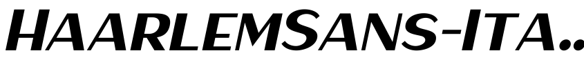 Preview HaarlemSans-Italic