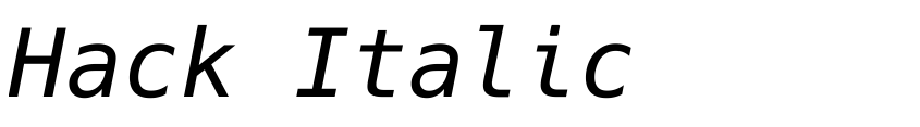 Preview Hack Italic