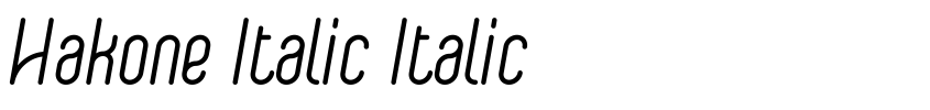 Font Hakone Italic Italic by RomeTheme