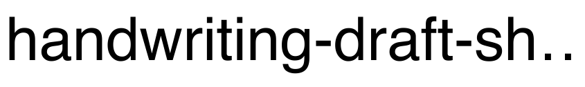 Preview handwriting-draft-shaded demo
