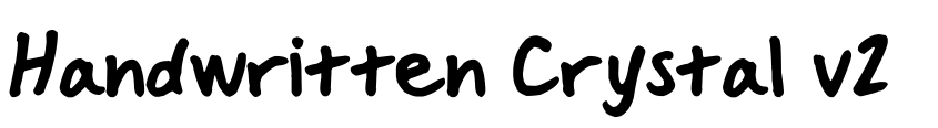 Font Handwritten Crystal v2 by Unknown