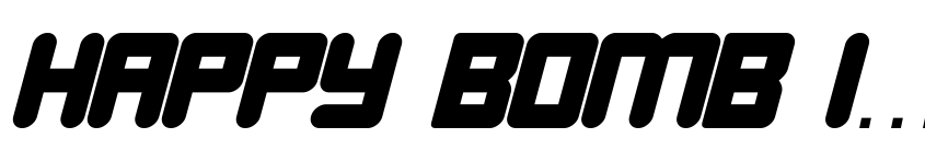 Preview Happy Bomb Italic