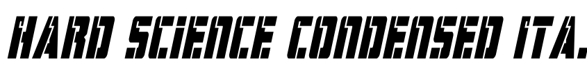 Preview Hard Science Condensed Italic