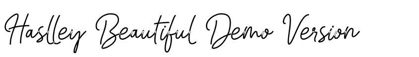 Font Haslley Beautiful Demo Version by Ivan Yahya