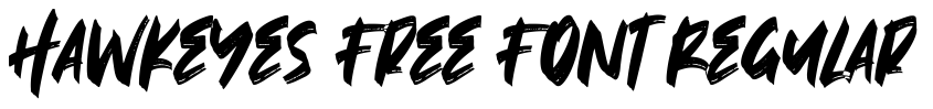 Preview Hawkeyes Free Font Regular
