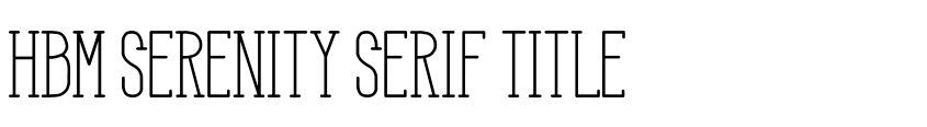 Preview HBM Serenity Serif Title