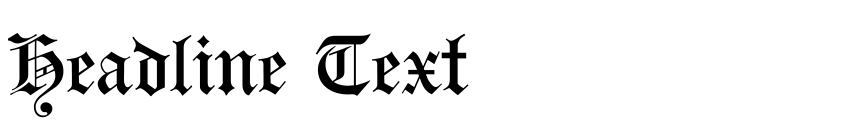 Font Headline Text by Unknown
