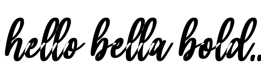 Preview hello bella bold italic Bold Italic
