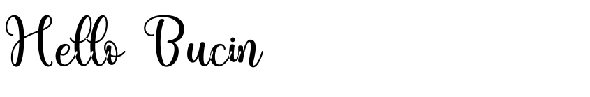 Font Hello Bucin by Sealoung+Saiful Anwar