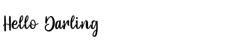 Font Hello Darling by (MJB Letters). 2019. (Muhammad Mujibulloh)