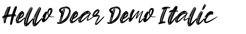 Preview Hello Dear Demo Italic