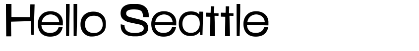 Font Hello Seattle by Unknown