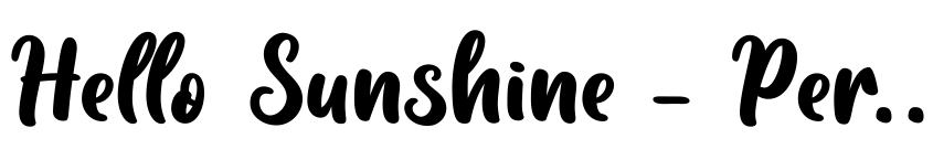 Preview Hello Sunshine - Personal Use