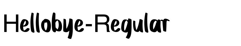 Preview Hellobye-Regular