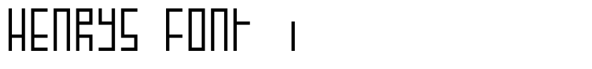 Preview Henrys Font 1