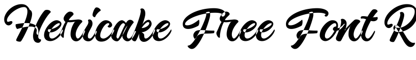 Preview Hericake Free Font Regular