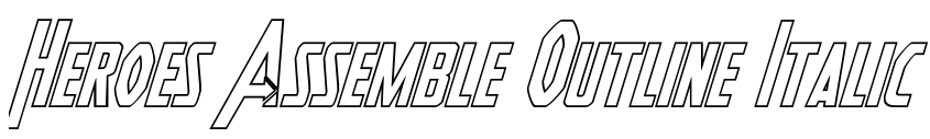 Preview Heroes Assemble Outline Italic