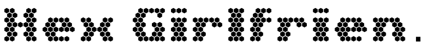 Font Hex Girlfriend Regular by Andrew McCluskey