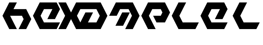 Písmo Hexample LDR Regular od Michał “Neoqueto” Nowak