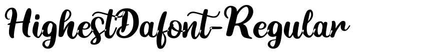 Preview HighestDafont-Regular
