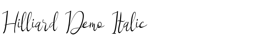 Preview Hilliard Demo Italic