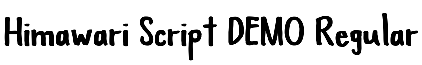 Preview Himawari Script DEMO Regular