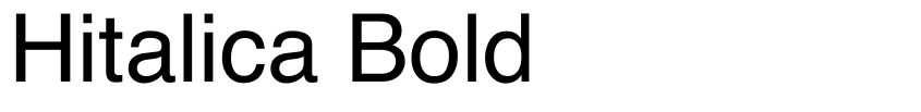 Preview Hitalica  Bold