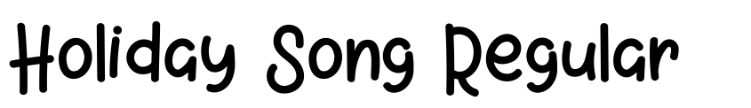 Font Holiday Song Regular by Jos Gandos