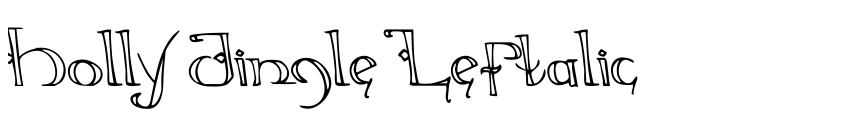 Font Holly Jingle Leftalic by Daniel Zadorozny