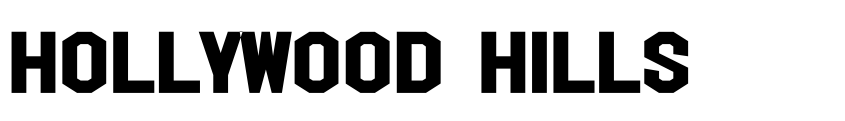 Font Hollywood Hills by Unknown