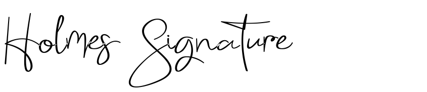 Preview Holmes Signature