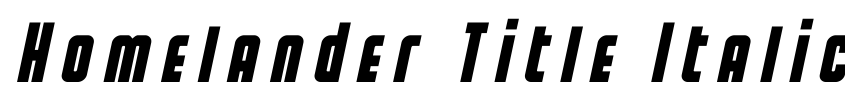 Preview Homelander Title Italic