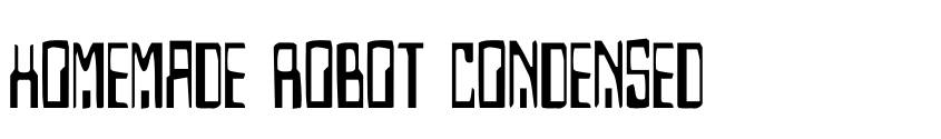 Font Homemade Robot Condensed by Daniel Zadorozny