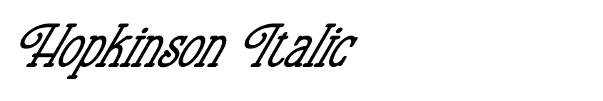 Preview Hopkinson Italic